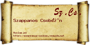 Szappanos Csobán névjegykártya